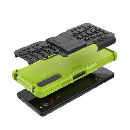 Outdoor Hülle für Sony Xperia 10 IV Tire Rutschfest Kickstand PC TPU Cover Case