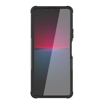 Outdoor Hülle für Sony Xperia 10 IV Tire Rutschfest Kickstand PC TPU Cover Case