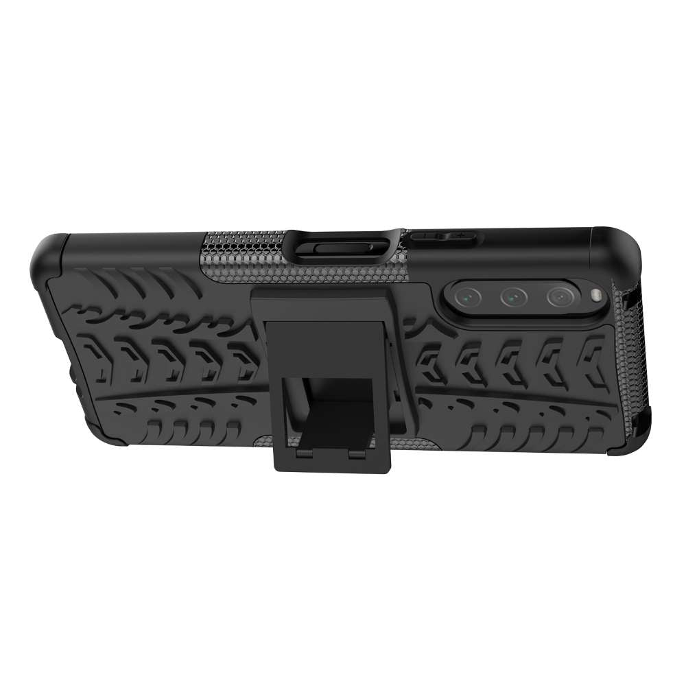 Outdoor Hülle für Sony Xperia 10 IV Tire Rutschfest Kickstand PC TPU Cover Case
