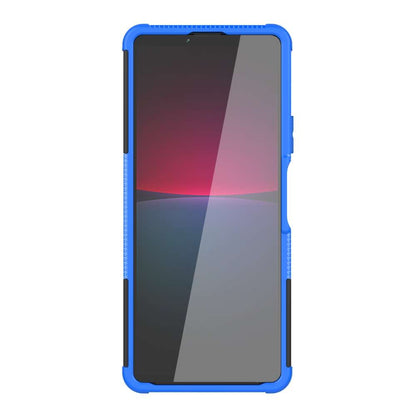 Outdoor Hülle für Sony Xperia 10 IV Tire Rutschfest Kickstand PC TPU Cover Case