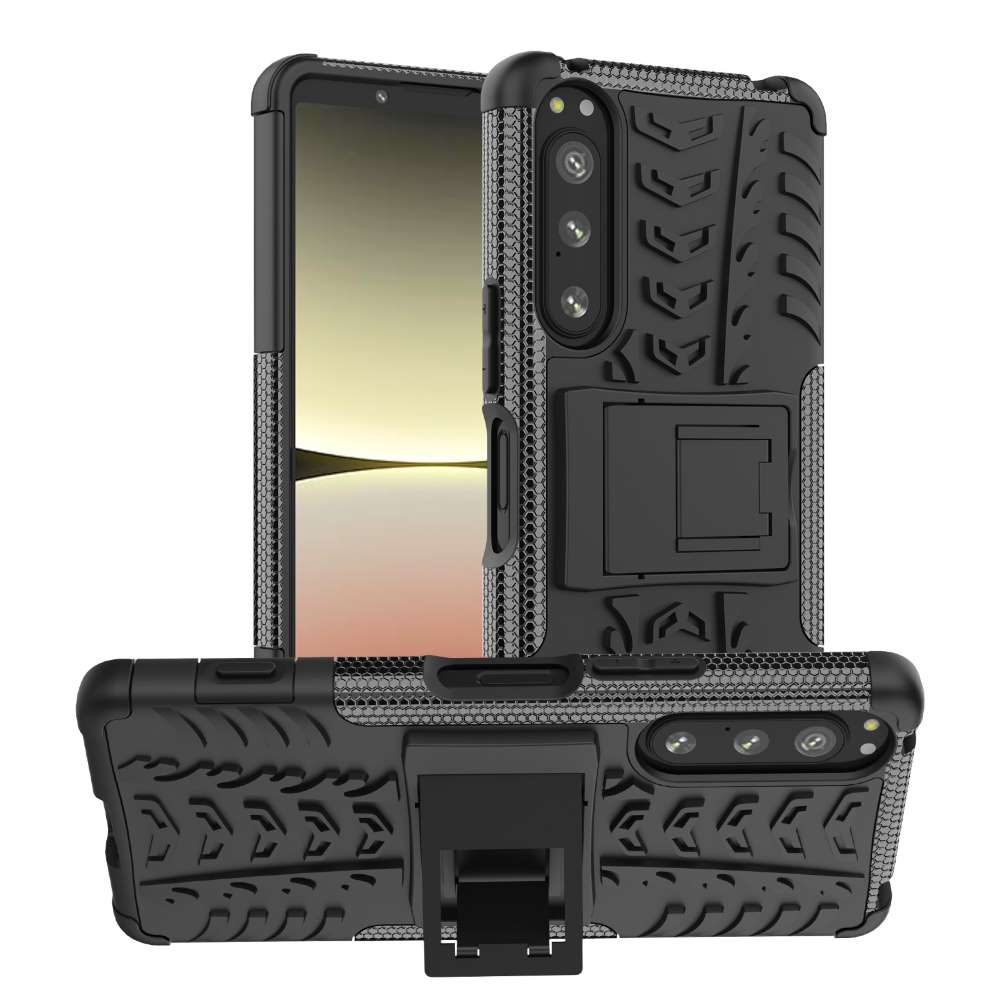 Outdoor Hülle für Sony Xperia 5 IV Tire Rutschfest Kickstand PC TPU Cover Case