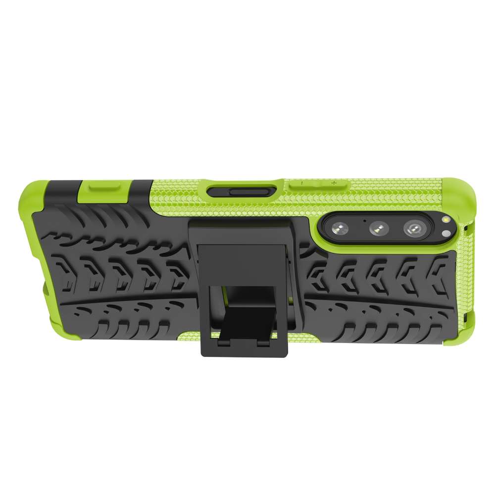 Outdoor Hülle für Sony Xperia 5 IV Tire Rutschfest Kickstand PC TPU Cover Case