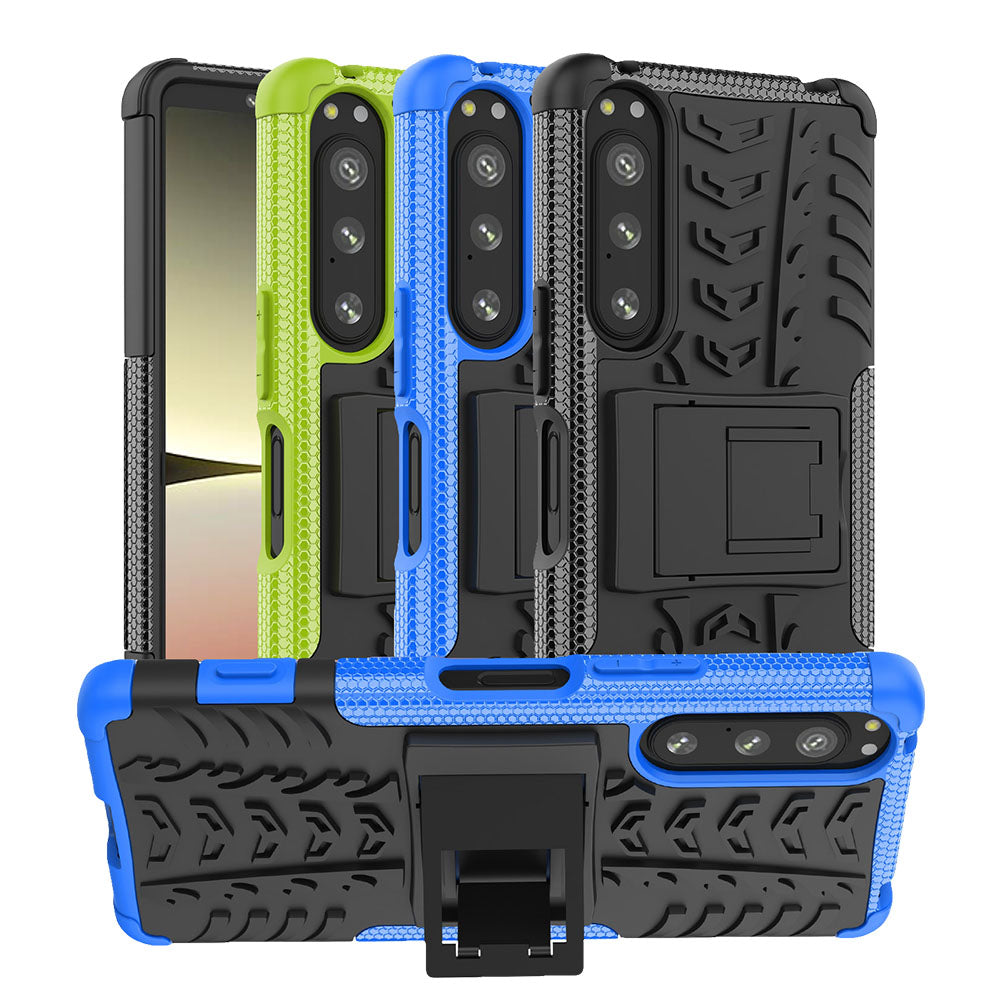 Outdoor Hülle für Sony Xperia 5 IV Tire Rutschfest Kickstand PC TPU Cover Case