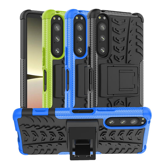 Outdoor Hülle für Sony Xperia 5 IV Tire Rutschfest Kickstand PC TPU Cover Case