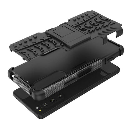 Outdoor Hülle für Sony Xperia 5 IV Tire Rutschfest Kickstand PC TPU Cover Case