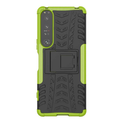 Outdoor Hülle für Sony Xperia 1 IV Tire Rutschfest Kickstand PC TPU Cover Case