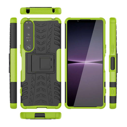 Outdoor Hülle für Sony Xperia 1 IV Tire Rutschfest Kickstand PC TPU Cover Case