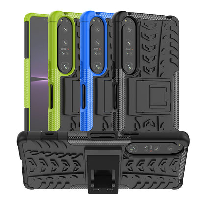 Outdoor Hülle für Sony Xperia 1 IV Tire Rutschfest Kickstand PC TPU Cover Case