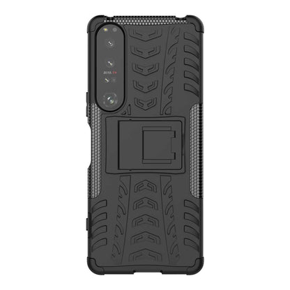 Outdoor Hülle für Sony Xperia 1 IV Tire Rutschfest Kickstand PC TPU Cover Case