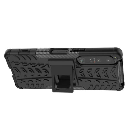 Outdoor Hülle für Sony Xperia 1 IV Tire Rutschfest Kickstand PC TPU Cover Case