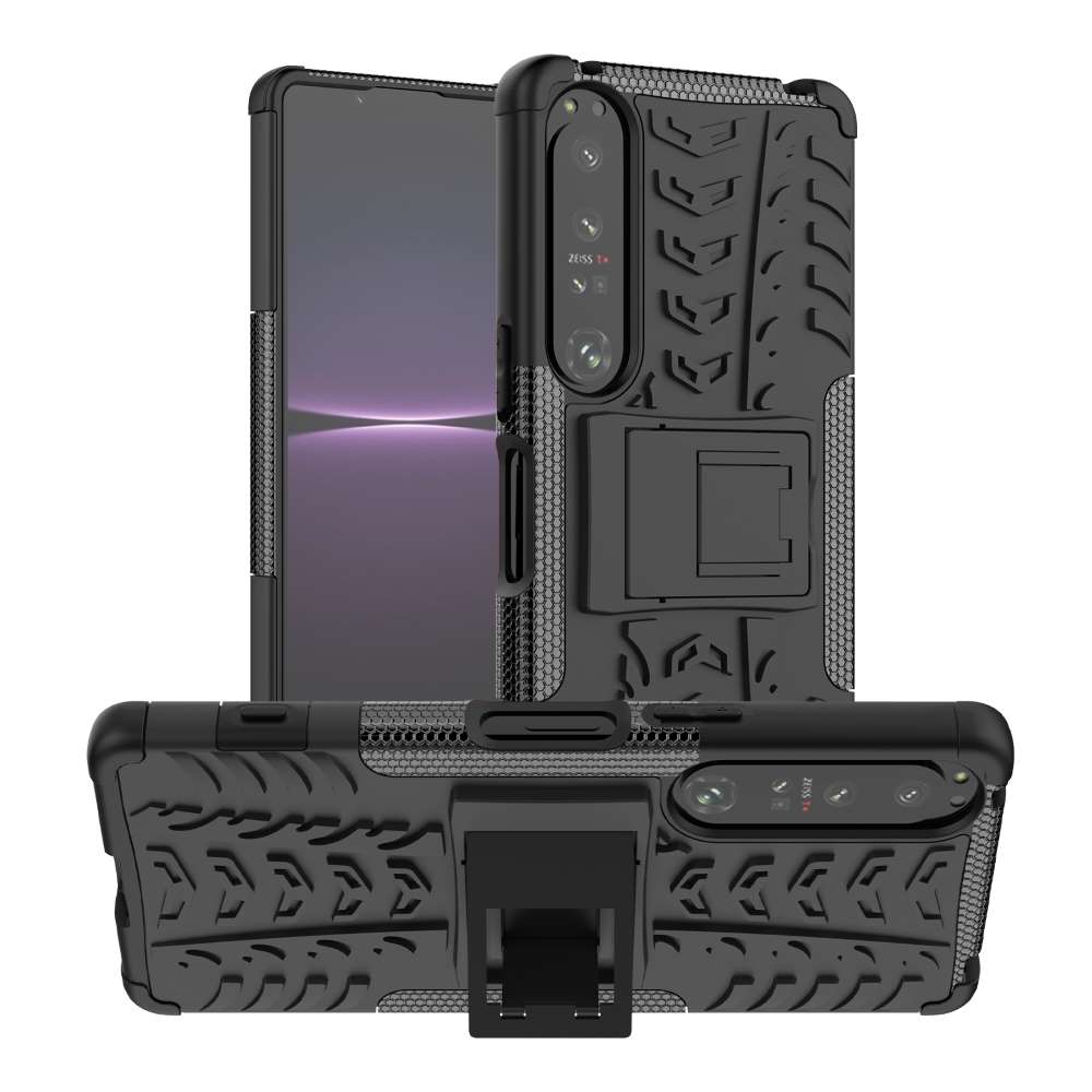 Outdoor Hülle für Sony Xperia 1 IV Tire Rutschfest Kickstand PC TPU Cover Case