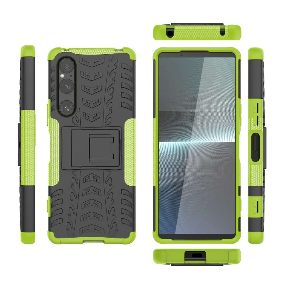 Outdoor Hülle für Sony Xperia 1 V Tire Rutschfest Kickstand PC TPU Cover Case
