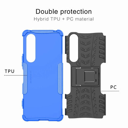 Outdoor Hülle für Sony Xperia 1 V Tire Rutschfest Kickstand PC TPU Cover Case