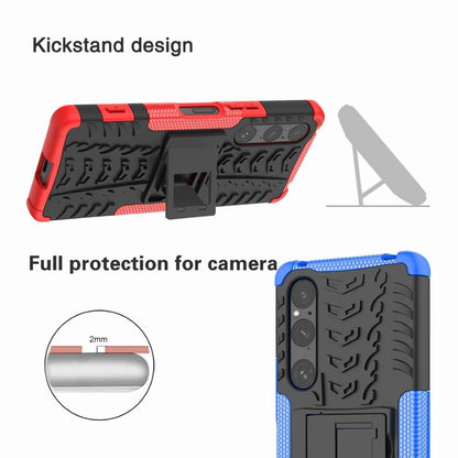 Outdoor Hülle für Sony Xperia 1 V Tire Rutschfest Kickstand PC TPU Cover Case