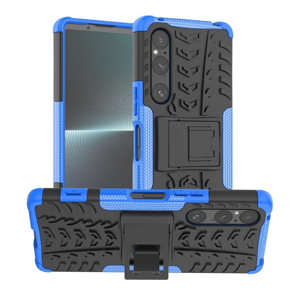 Outdoor Hülle für Sony Xperia 1 V Tire Rutschfest Kickstand PC TPU Cover Case