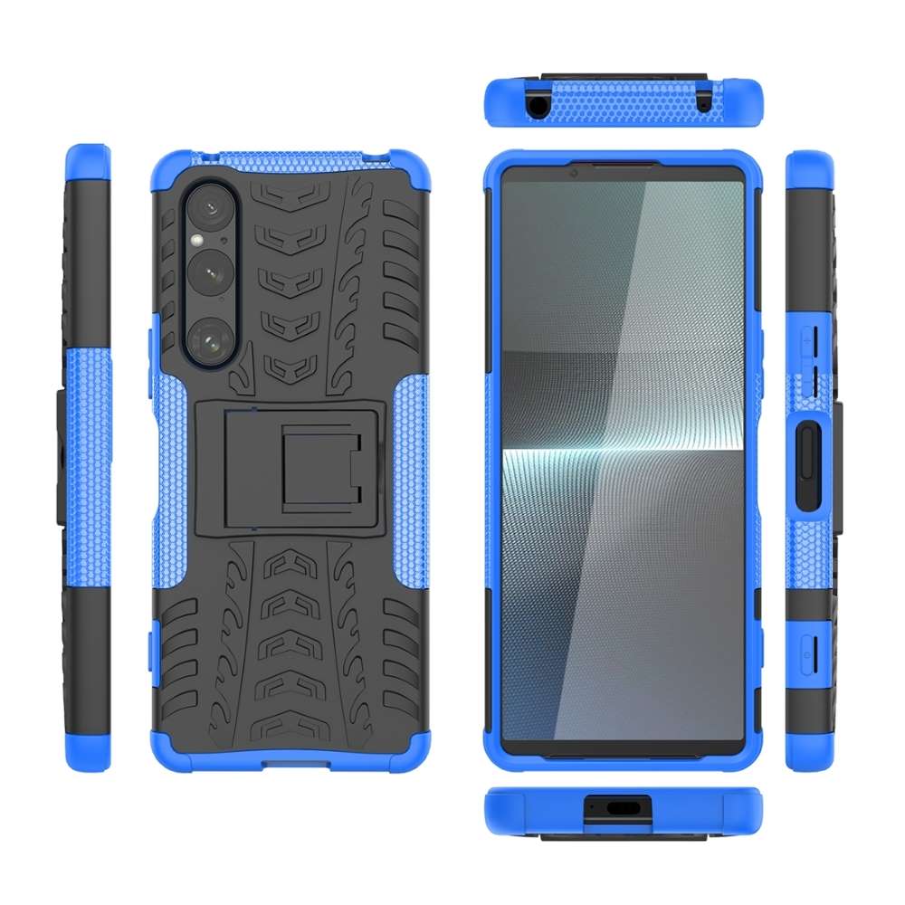 Outdoor Hülle für Sony Xperia 1 V Tire Rutschfest Kickstand PC TPU Cover Case