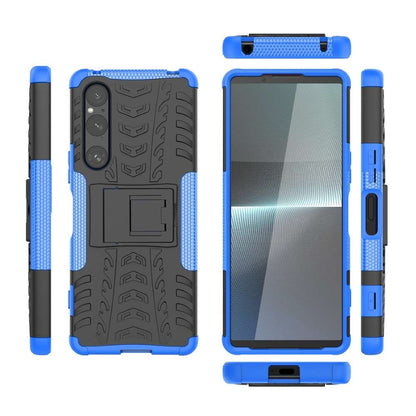 Outdoor Hülle für Sony Xperia 1 V Tire Rutschfest Kickstand PC TPU Cover Case