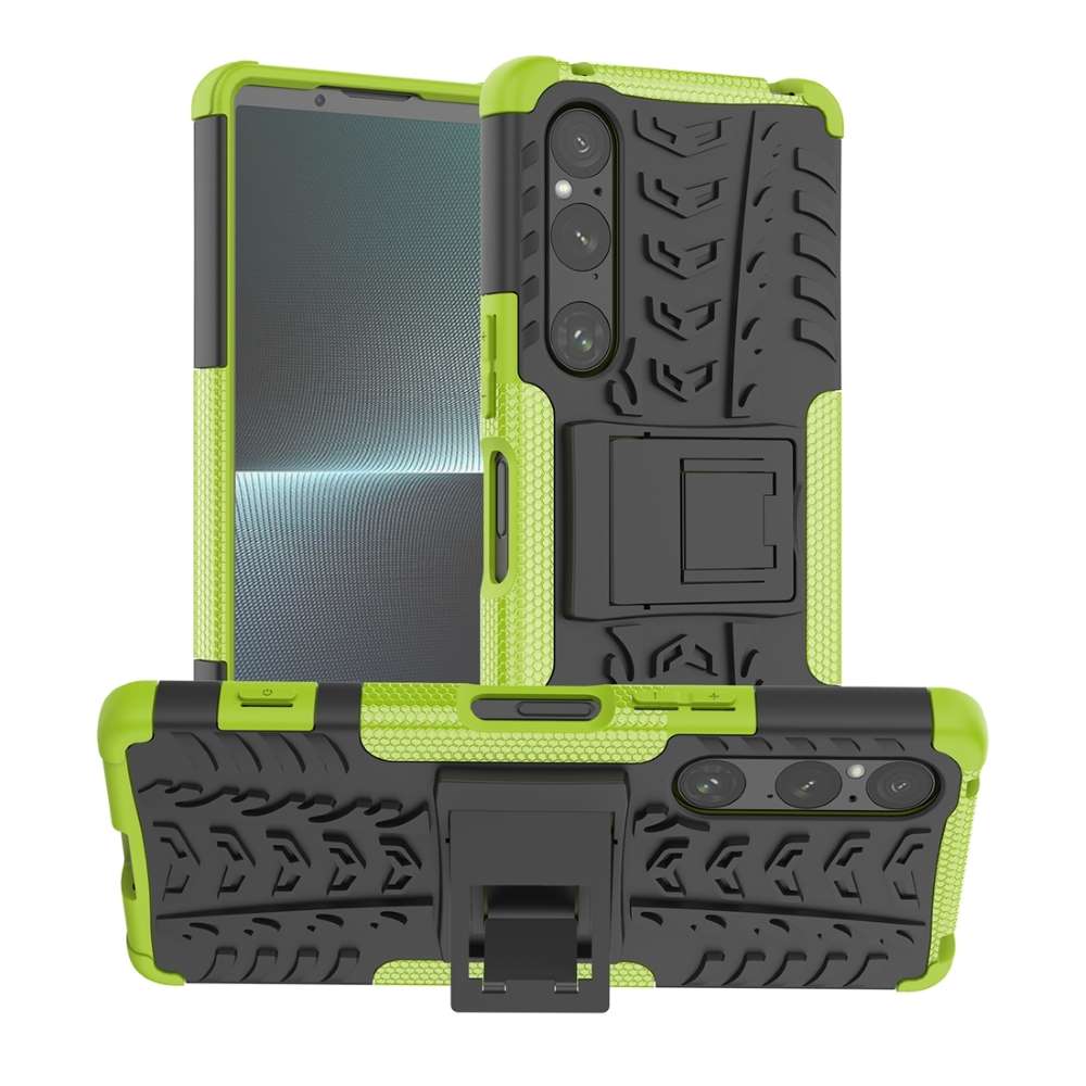 Outdoor Hülle für Sony Xperia 1 V Tire Rutschfest Kickstand PC TPU Cover Case