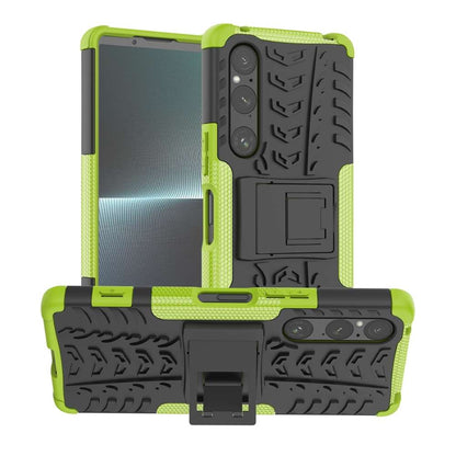 Outdoor Hülle für Sony Xperia 1 V Tire Rutschfest Kickstand PC TPU Cover Case