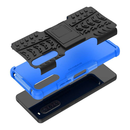 Outdoor Hülle für Sony Xperia 10 V Tire Rutschfest Kickstand PC TPU Cover Case