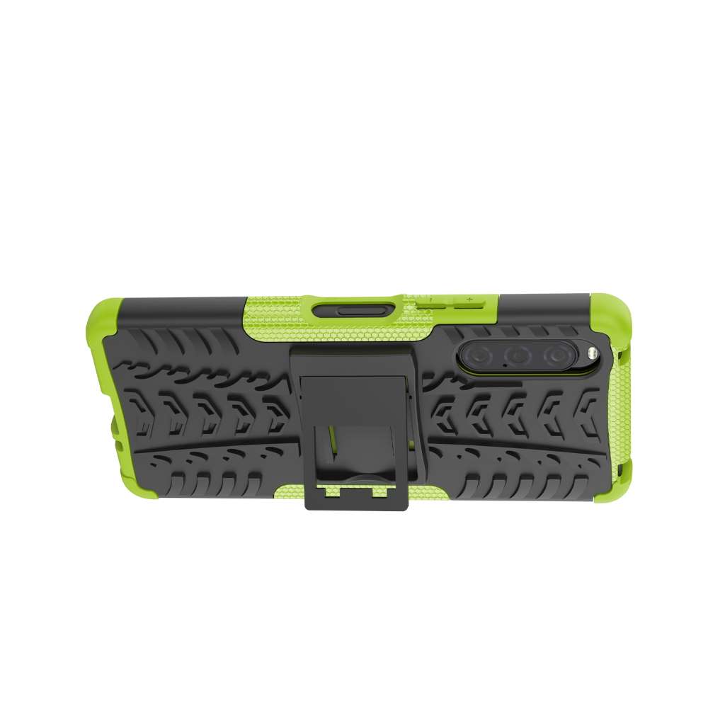 Outdoor Hülle für Sony Xperia 10 V Tire Rutschfest Kickstand PC TPU Cover Case