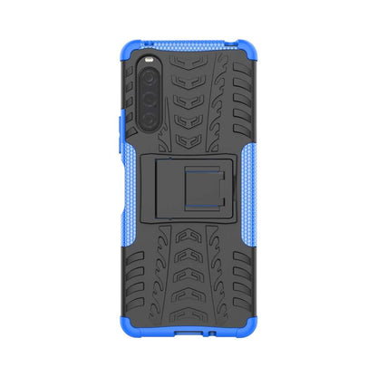Outdoor Hülle für Sony Xperia 10 V Tire Rutschfest Kickstand PC TPU Cover Case