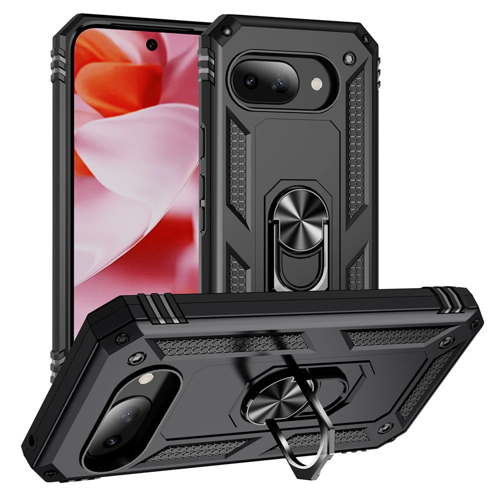 Outdoor Hülle für Google Pixel 9a TPU PC Hybrid Sergeant Armor Ring Cover Case