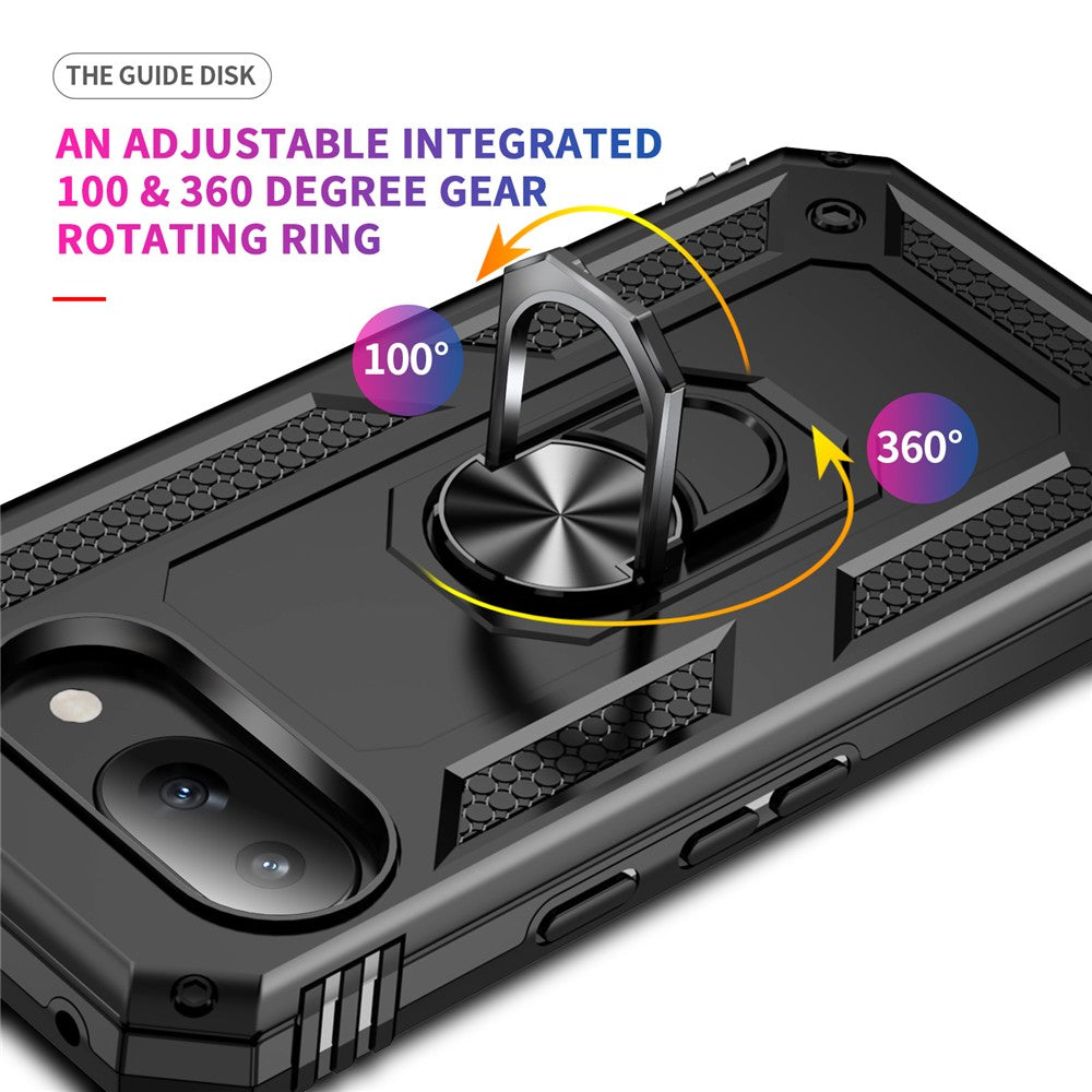 Outdoor Hülle für Google Pixel 9a TPU PC Hybrid Sergeant Armor Ring Cover Case