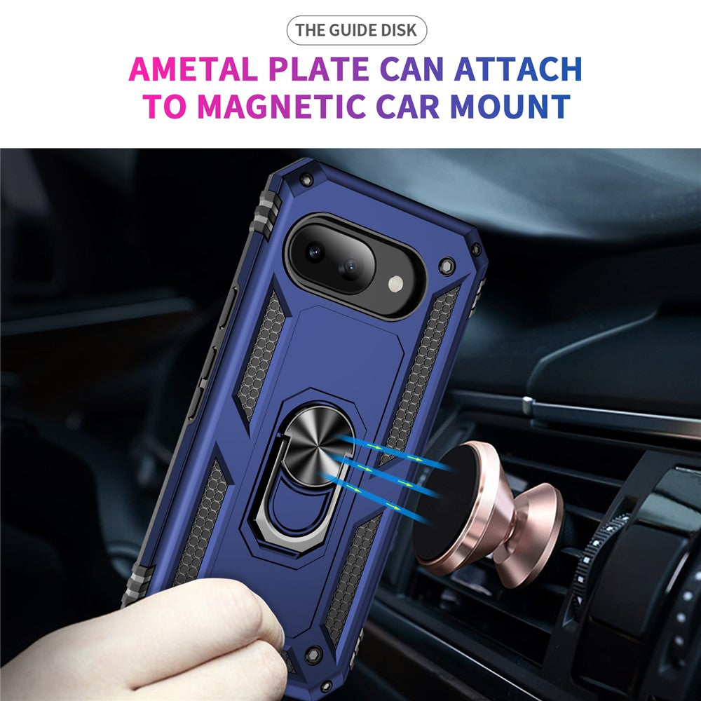 Outdoor Hülle für Google Pixel 9a TPU PC Hybrid Sergeant Armor Ring Cover Case