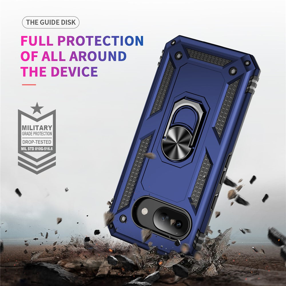 Outdoor Hülle für Google Pixel 9a TPU PC Hybrid Sergeant Armor Ring Cover Case