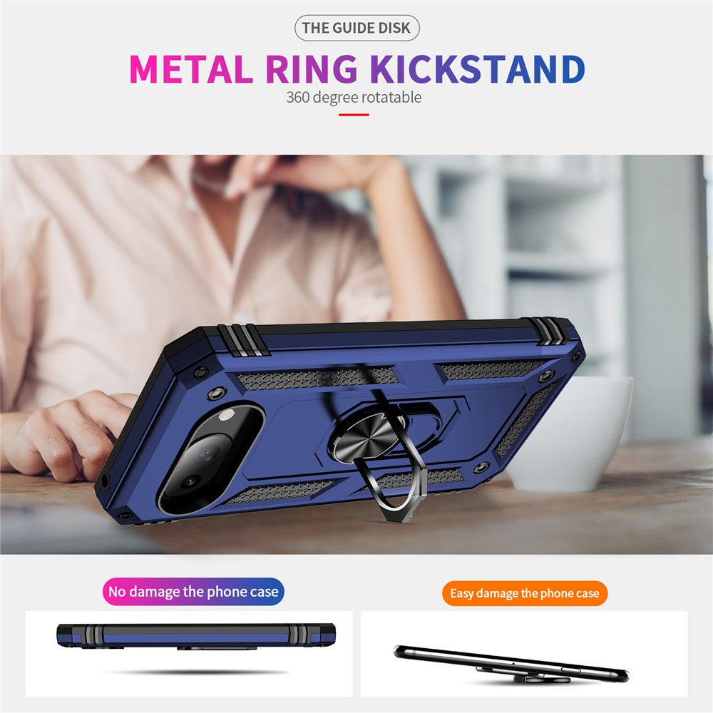 Outdoor Hülle für Google Pixel 9a TPU PC Hybrid Sergeant Armor Ring Cover Case