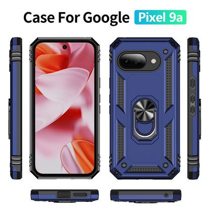 Outdoor Hülle für Google Pixel 9a TPU PC Hybrid Sergeant Armor Ring Cover Case