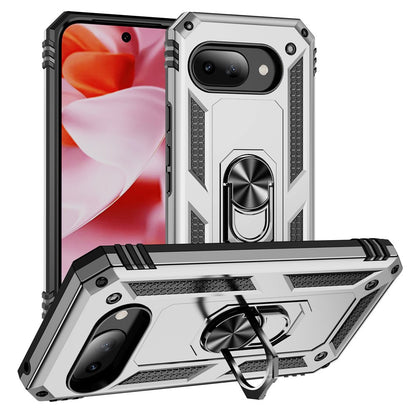 Outdoor Hülle für Google Pixel 9a TPU PC Hybrid Sergeant Armor Ring Cover Case