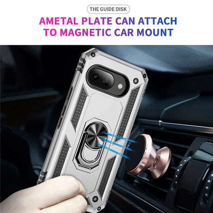 Outdoor Hülle für Google Pixel 9a TPU PC Hybrid Sergeant Armor Ring Cover Case