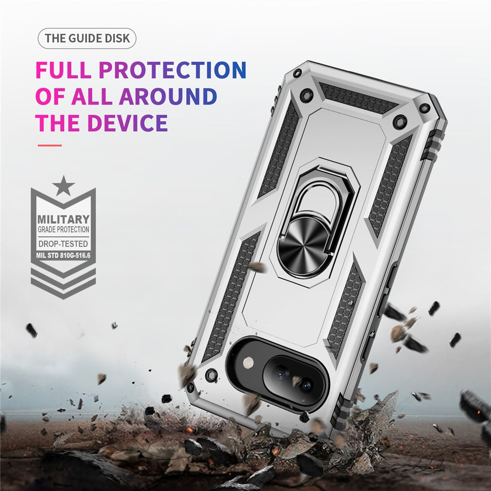 Outdoor Hülle für Google Pixel 9a TPU PC Hybrid Sergeant Armor Ring Cover Case