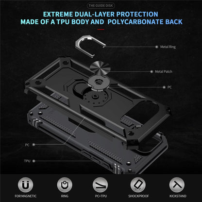 Outdoor Hülle für Google Pixel 9a TPU PC Hybrid Sergeant Armor Ring Cover Case