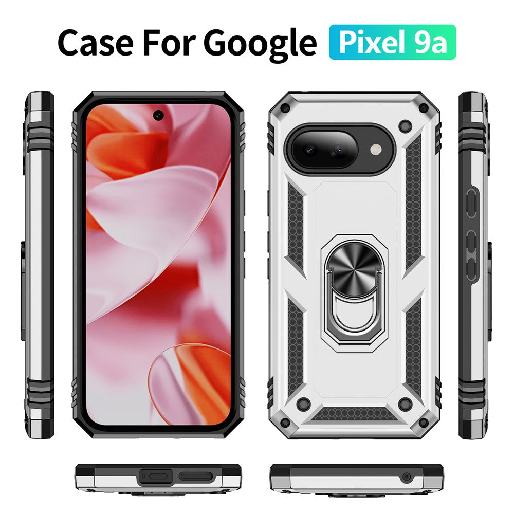 Outdoor Hülle für Google Pixel 9a TPU PC Hybrid Sergeant Armor Ring Cover Case