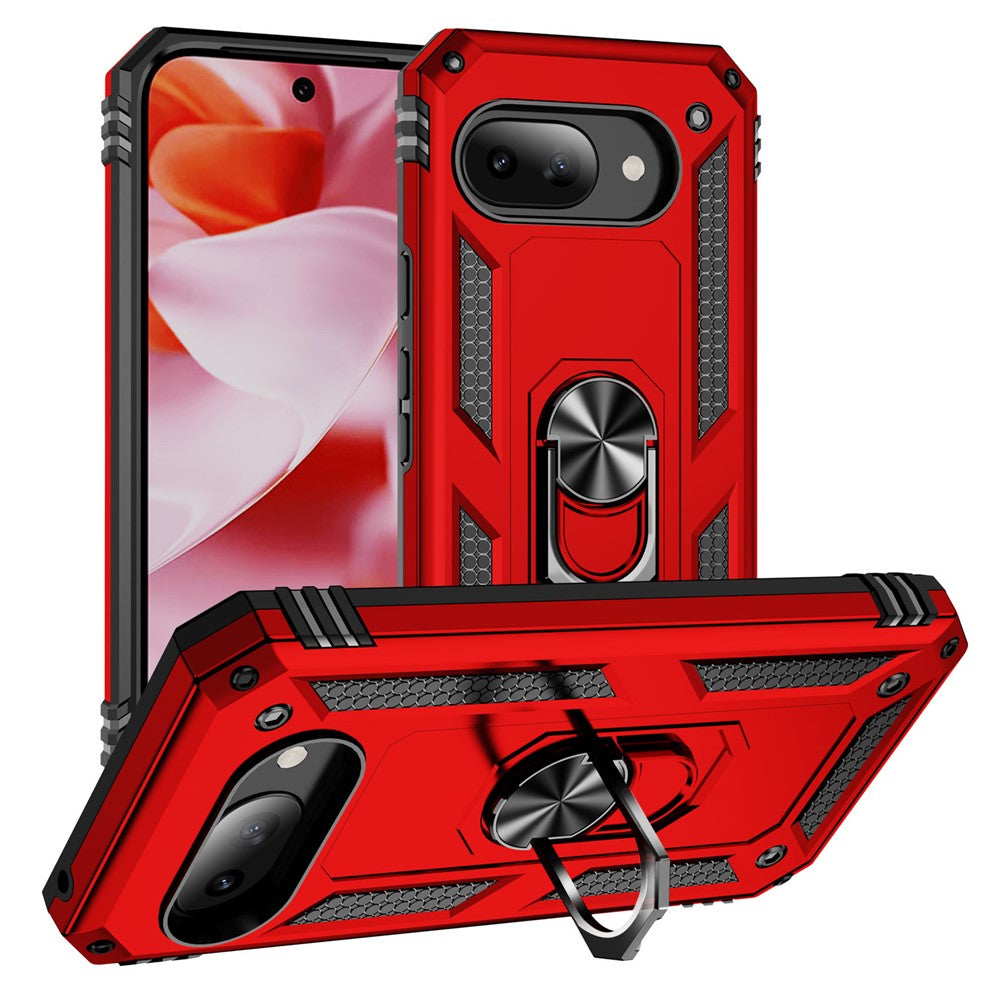 Outdoor Hülle für Google Pixel 9a TPU PC Hybrid Sergeant Armor Ring Cover Case