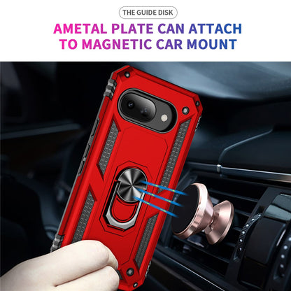 Outdoor Hülle für Google Pixel 9a TPU PC Hybrid Sergeant Armor Ring Cover Case