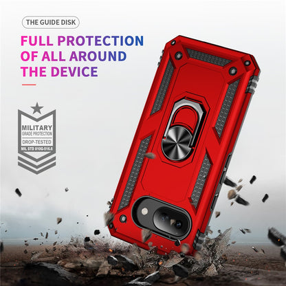 Outdoor Hülle für Google Pixel 9a TPU PC Hybrid Sergeant Armor Ring Cover Case