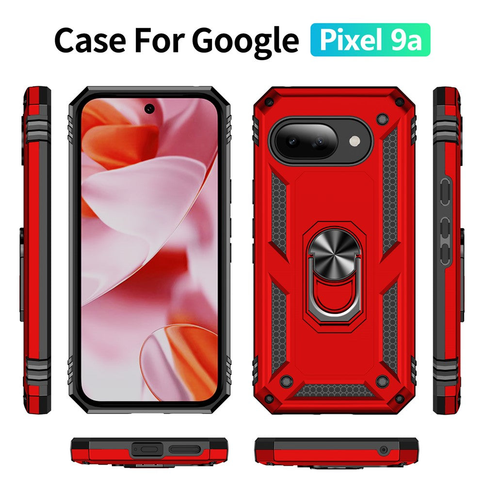 Outdoor Hülle für Google Pixel 9a TPU PC Hybrid Sergeant Armor Ring Cover Case