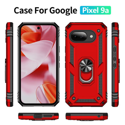 Outdoor Hülle für Google Pixel 9a TPU PC Hybrid Sergeant Armor Ring Cover Case