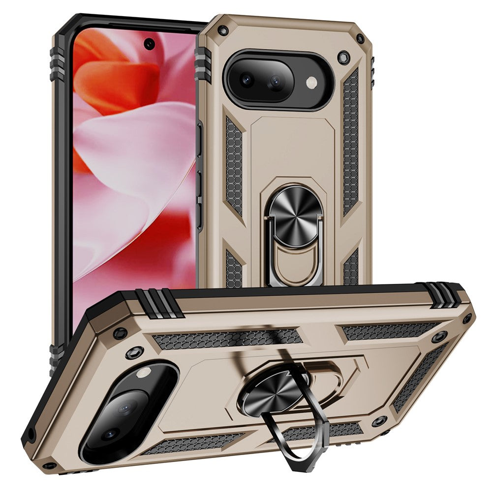Outdoor Hülle für Google Pixel 9a TPU PC Hybrid Sergeant Armor Ring Cover Case