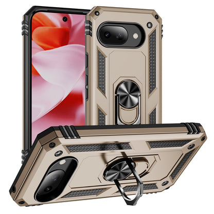 Outdoor Hülle für Google Pixel 9a TPU PC Hybrid Sergeant Armor Ring Cover Case