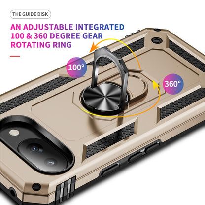 Outdoor Hülle für Google Pixel 9a TPU PC Hybrid Sergeant Armor Ring Cover Case