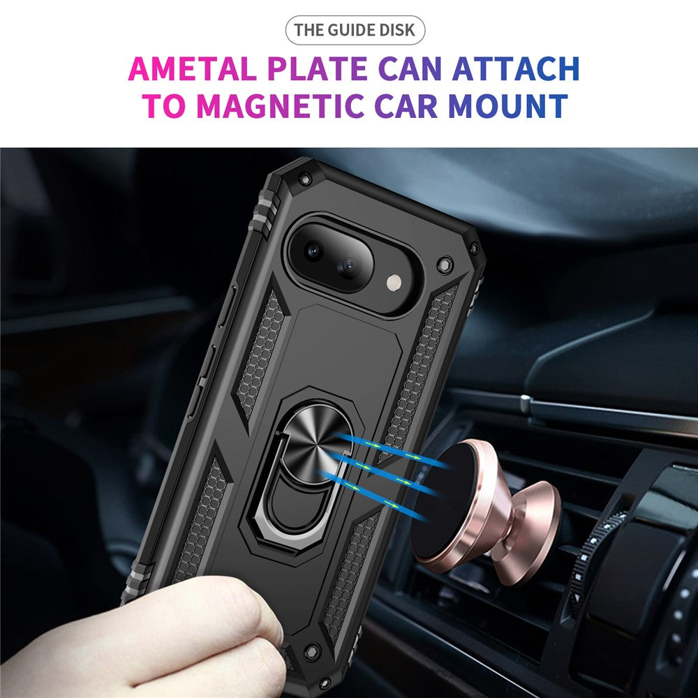 Outdoor Hülle für Google Pixel 9a TPU PC Hybrid Sergeant Armor Ring Cover Case