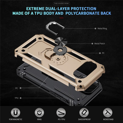 Outdoor Hülle für Google Pixel 9a TPU PC Hybrid Sergeant Armor Ring Cover Case