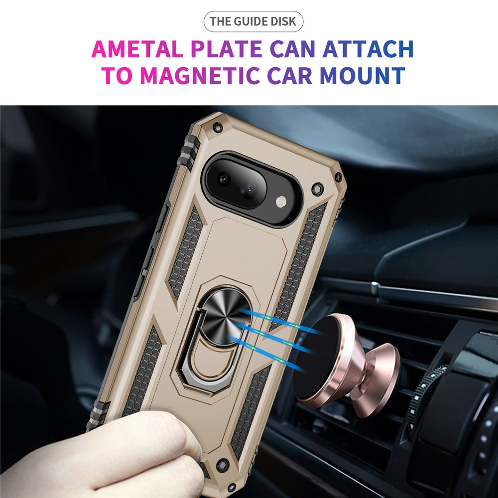 Outdoor Hülle für Google Pixel 9a TPU PC Hybrid Sergeant Armor Ring Cover Case