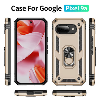 Outdoor Hülle für Google Pixel 9a TPU PC Hybrid Sergeant Armor Ring Cover Case