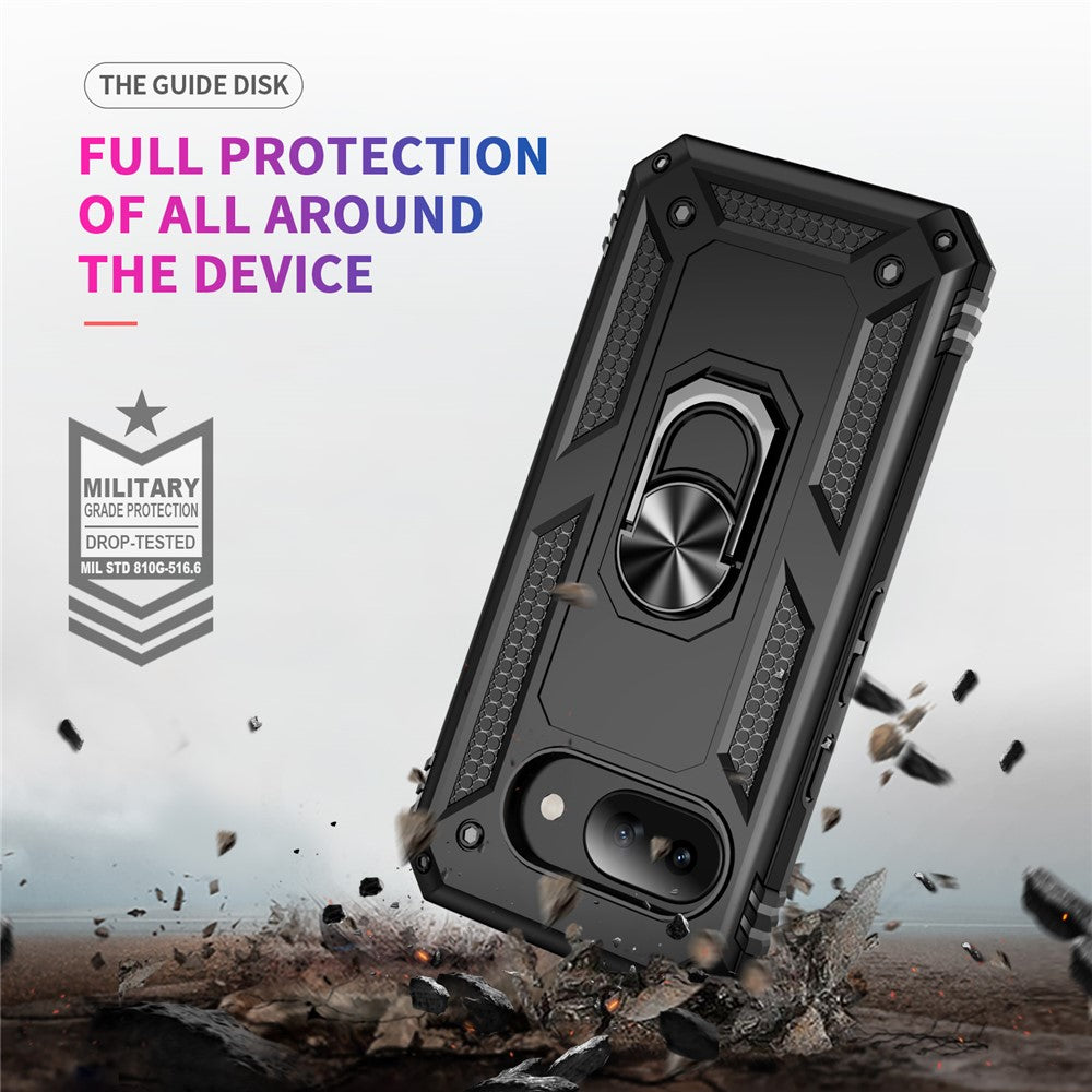 Outdoor Hülle für Google Pixel 9a TPU PC Hybrid Sergeant Armor Ring Cover Case